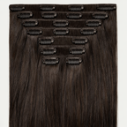 20" Soft Noir Invisible Clip-In Hair Extensions (160g)